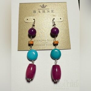 Studio Barse Purple, Turquoise, and Orange Earrings